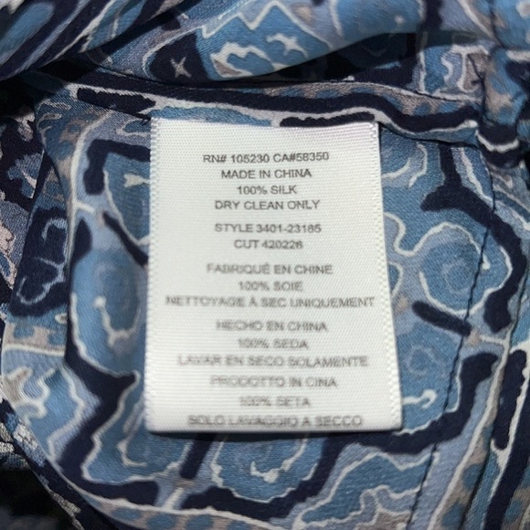 Joie Blue Gray 3/4 Length Sleeve Blouse XXS - Picture 6 of 6